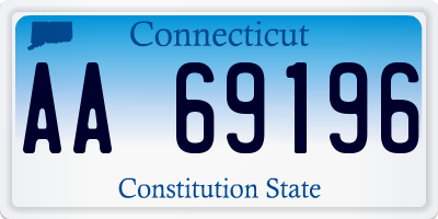 CT license plate AA69196