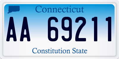 CT license plate AA69211