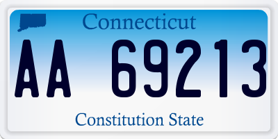 CT license plate AA69213