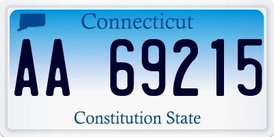 CT license plate AA69215