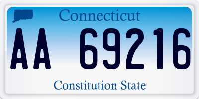 CT license plate AA69216