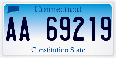 CT license plate AA69219