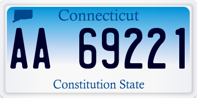 CT license plate AA69221