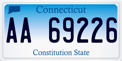 CT license plate AA69226