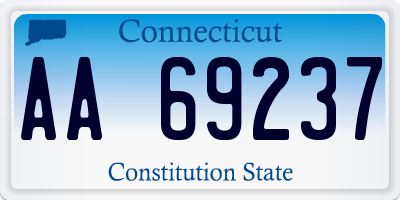 CT license plate AA69237