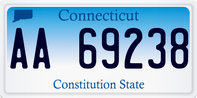 CT license plate AA69238