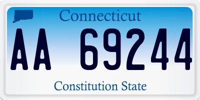 CT license plate AA69244