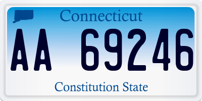 CT license plate AA69246