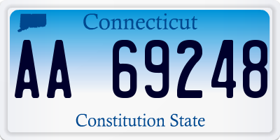 CT license plate AA69248