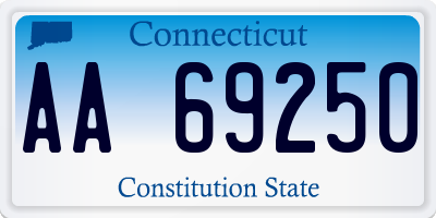 CT license plate AA69250