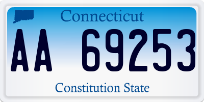 CT license plate AA69253