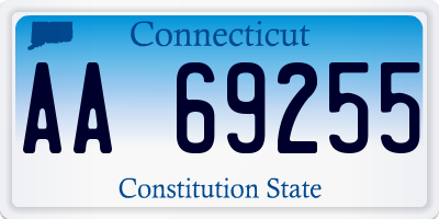 CT license plate AA69255