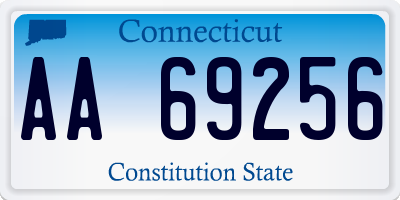 CT license plate AA69256