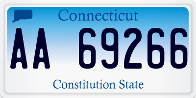 CT license plate AA69266