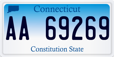 CT license plate AA69269