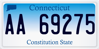 CT license plate AA69275