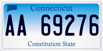 CT license plate AA69276