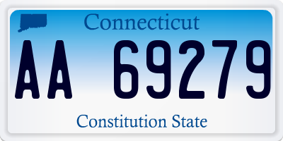 CT license plate AA69279