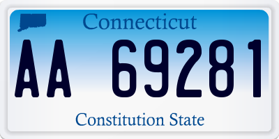 CT license plate AA69281