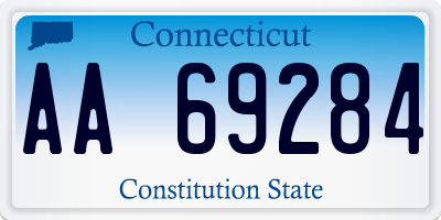 CT license plate AA69284