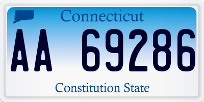 CT license plate AA69286