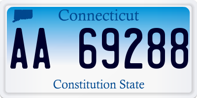 CT license plate AA69288