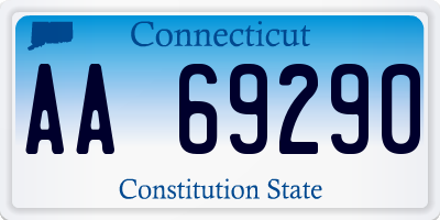 CT license plate AA69290