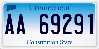 CT license plate AA69291