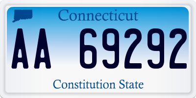 CT license plate AA69292