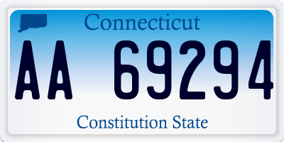 CT license plate AA69294