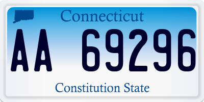 CT license plate AA69296