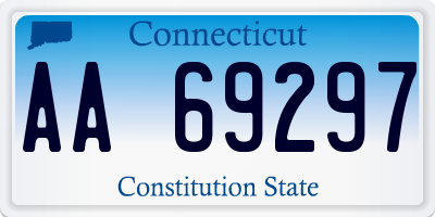 CT license plate AA69297