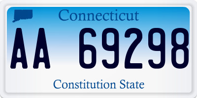 CT license plate AA69298