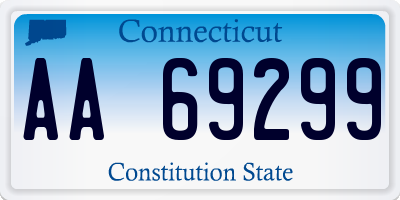 CT license plate AA69299