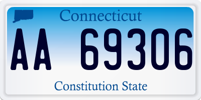 CT license plate AA69306