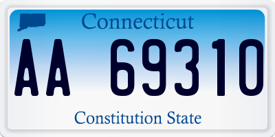 CT license plate AA69310