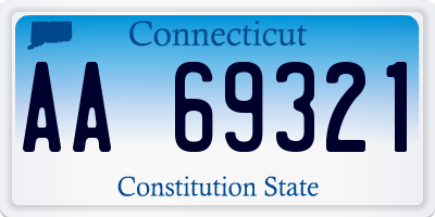 CT license plate AA69321