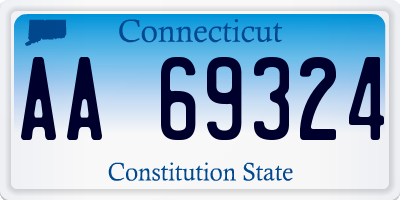 CT license plate AA69324