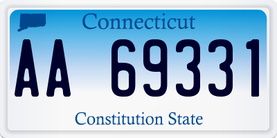 CT license plate AA69331