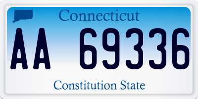 CT license plate AA69336