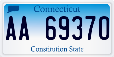 CT license plate AA69370