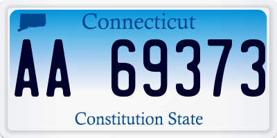 CT license plate AA69373