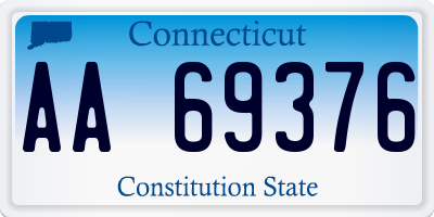 CT license plate AA69376