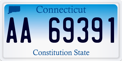 CT license plate AA69391