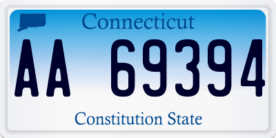 CT license plate AA69394