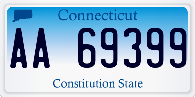 CT license plate AA69399