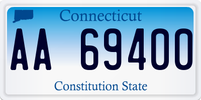 CT license plate AA69400