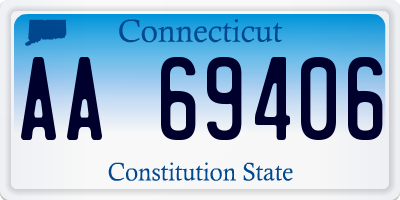 CT license plate AA69406