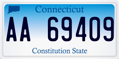 CT license plate AA69409