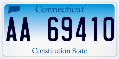 CT license plate AA69410